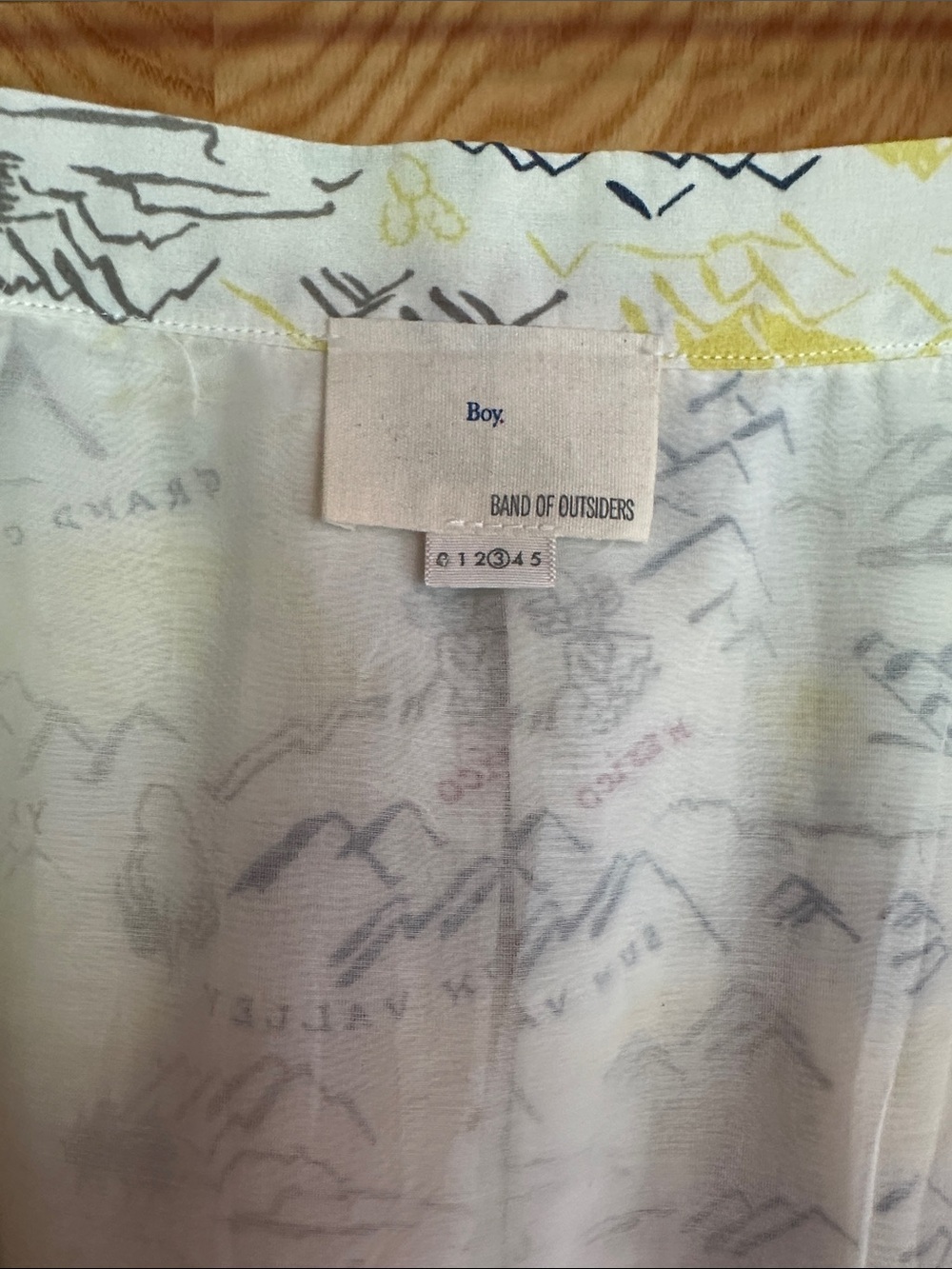 Boy. by Band Of Outsiders Cream Skirt with National Park Mountain Print - Picture 2 of 7